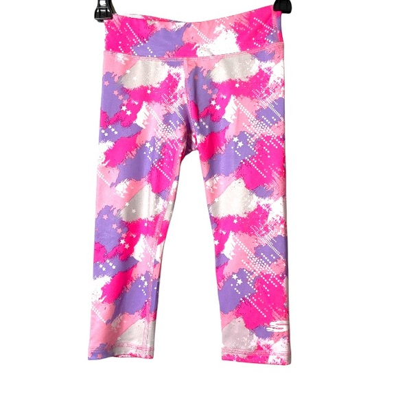 Skechers Sports Yoga Pants Pink Abstract Size 8 - Picture 3 of 7